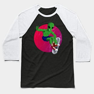 Skating with the Alien. Baseball T-Shirt